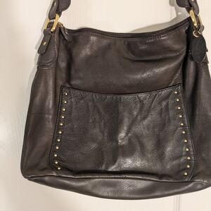 Rolfs Black Leather Shoulder Bag